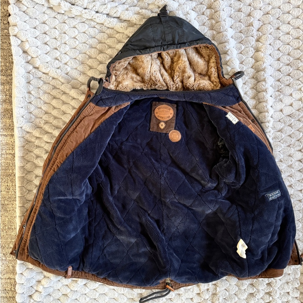 Naketano women's winter parka jacket featuring a faux fur line hood - Picture 2 of 15